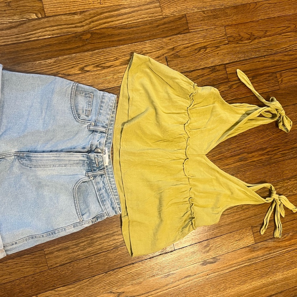 Vici Sunlit Yellow Tie-Strap Tank Top - Picture 6 of 8
